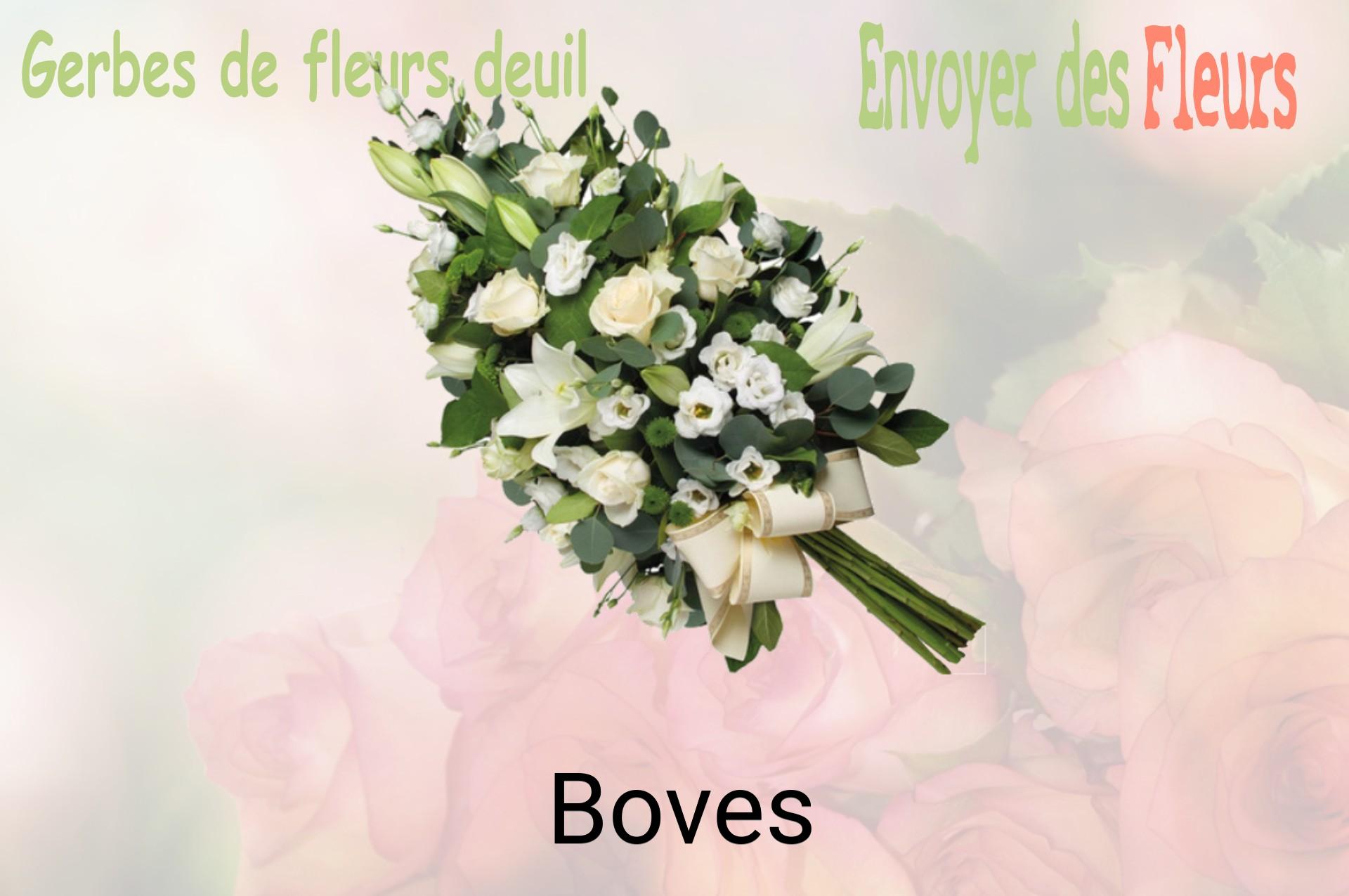 Gerbe de fleurs de deuil livrée à Boves